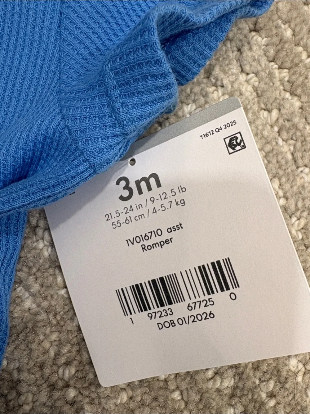 Carter's Blue Short-Sleeve Polo Romper